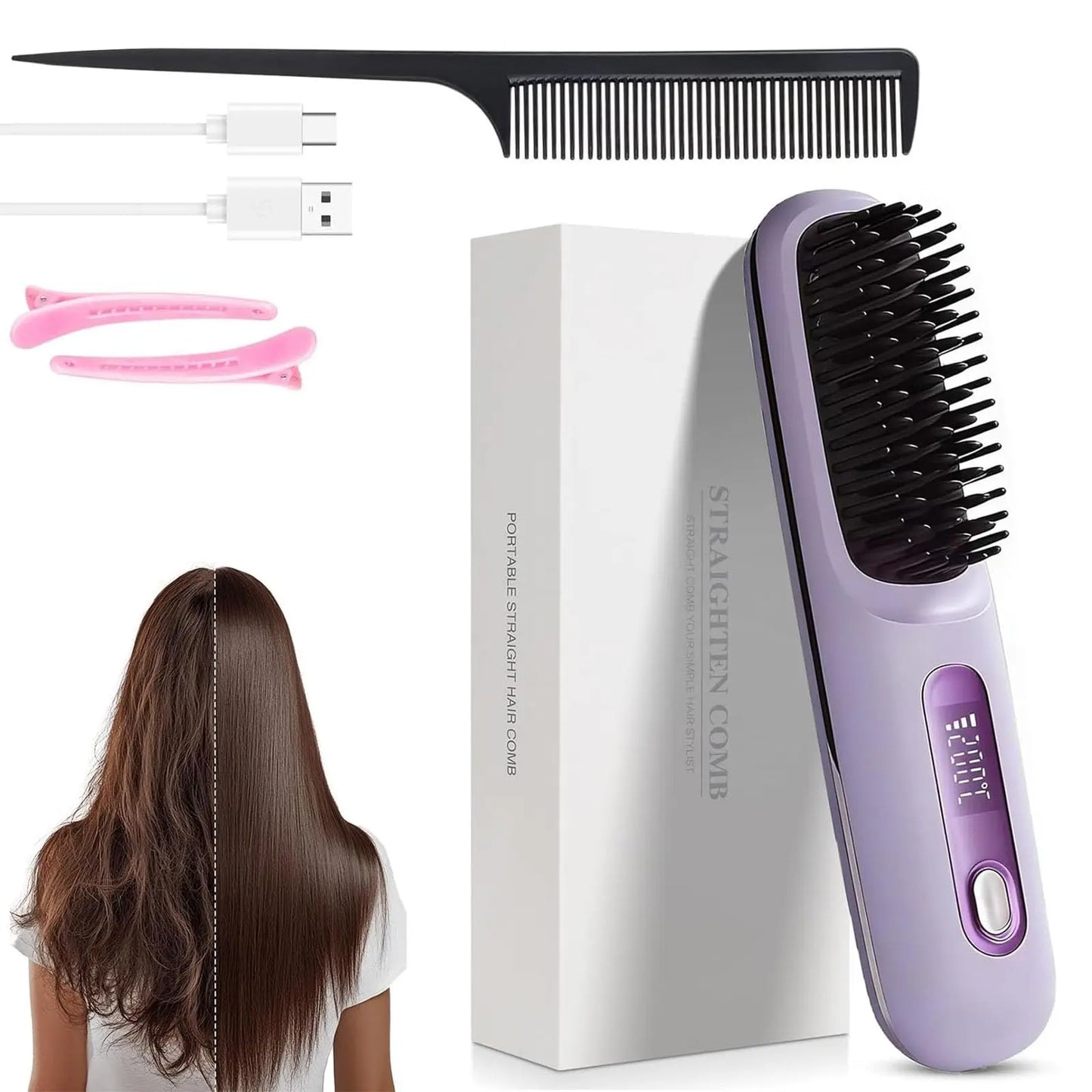 Cordless Heated Straightening Brush
